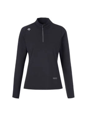 迪桑特质感弹力运动修身常规立领长袖T恤女款D4432RTL05