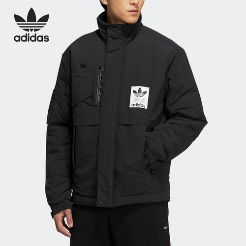 Adidas/阿迪达斯三叶草男子工装立领运动保暖棉衣H66011/H66012