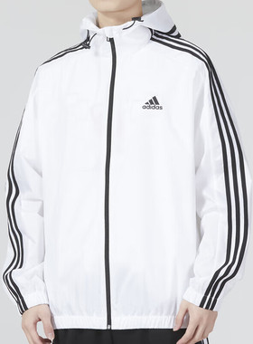 阿迪达斯adidas正品防风衣外套夏季跑步运动梭织夹克IB0386IB0384