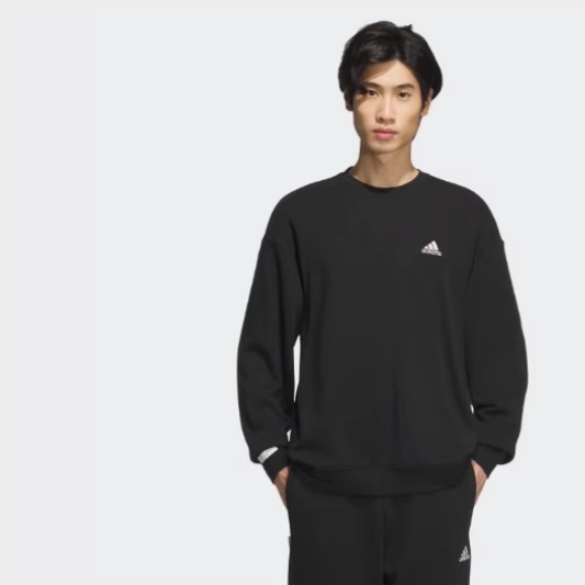 adidas休闲圆领卫衣套头衫男女轻运动JM9107 - 实物图