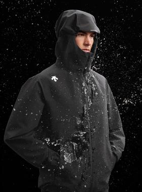 DESCENTE/迪桑特男子防水防风透湿3L冲锋衣连帽外套D4391THJ30