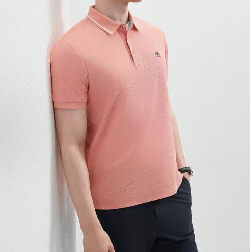 斐乐/FILA针织短袖POLO衫男子夏季时尚休闲凉感上衣F11M421115F