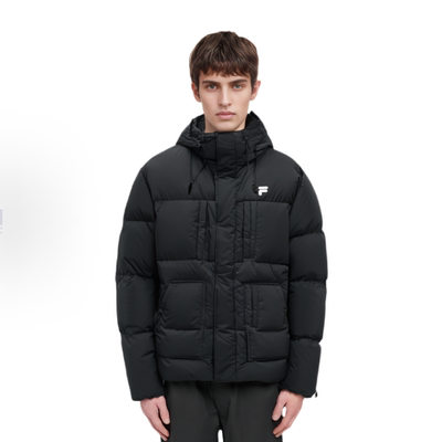 斐乐/FILA男款保暖冬季外套连帽保暖面包服长袖羽绒服T11M446906F