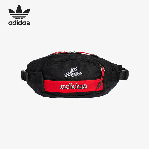 Adidas/阿迪达斯三叶草男女轻便跑步运动户外腰包JE0318