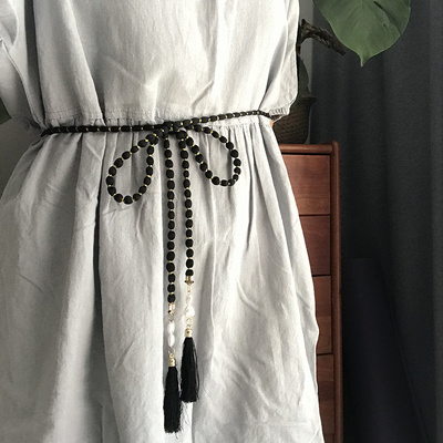 女士打结系带简约百搭腰绳腰带