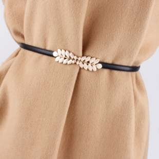 带 大衣裤 女士真皮免打孔细腰带装 饰连衣裙小皮带ins风配裙子西装