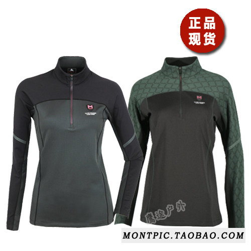 MONTPIC韩国FWWT-J7-742透气速干运动户外登山徒步秋女长袖T恤