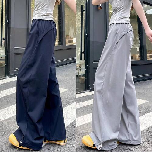 藏青色工装裤女夏季2026