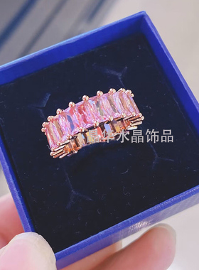 女璀璨水晶满钻戒指冷淡风食指环
