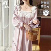 BIEN海岛绒睡裙女秋冬季 宫廷风家居服可外穿薄绒公主风秋天高级感