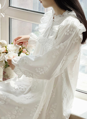 BIEN睡裙女纯棉春秋季可爱宫廷公主风2026新款家居服睡衣韩版全棉