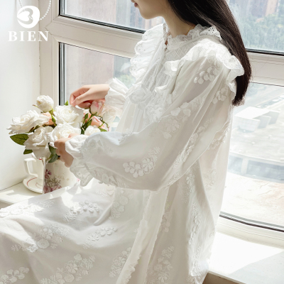 BIEN睡裙女纯棉春秋季可爱宫廷公主风2026新款家居服睡衣韩版全棉
