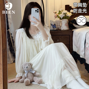 甜美带胸垫公主宫廷家居服可外穿法式 BIEN仙女睡裙女春秋2025新款