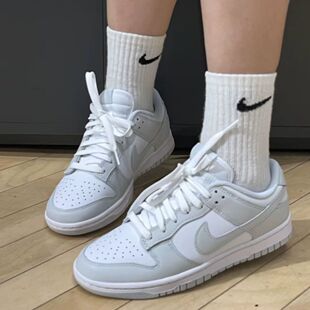 NIKE耐克Dunk潮流百搭舒适防滑休闲运动板鞋低帮灰白色DD1503-103