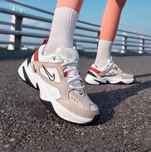 NIKE M2K TOKNO奶茶色女子复古潮流运动休闲老爹鞋AO3108-205