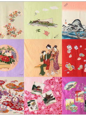vintage孤品风包包手柄小方巾