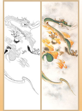 工笔画白描工笔画可直接上色
