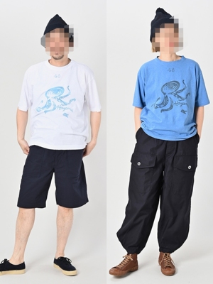 日系2025竹节棉刺绣章鱼T恤