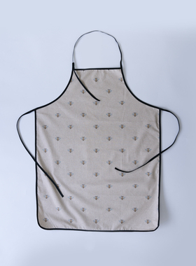 GIRONES 复古优雅小蜜蜂设计防水防油时尚简约家居厨房烘培围裙