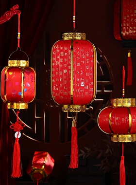 2026鼎承新款古风手提灯笼 LED发光宫灯春节元宵装饰古装拍照道具