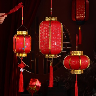 2026鼎承新款古风手提灯笼 LED发光宫灯春节元宵装饰古装拍照道具
