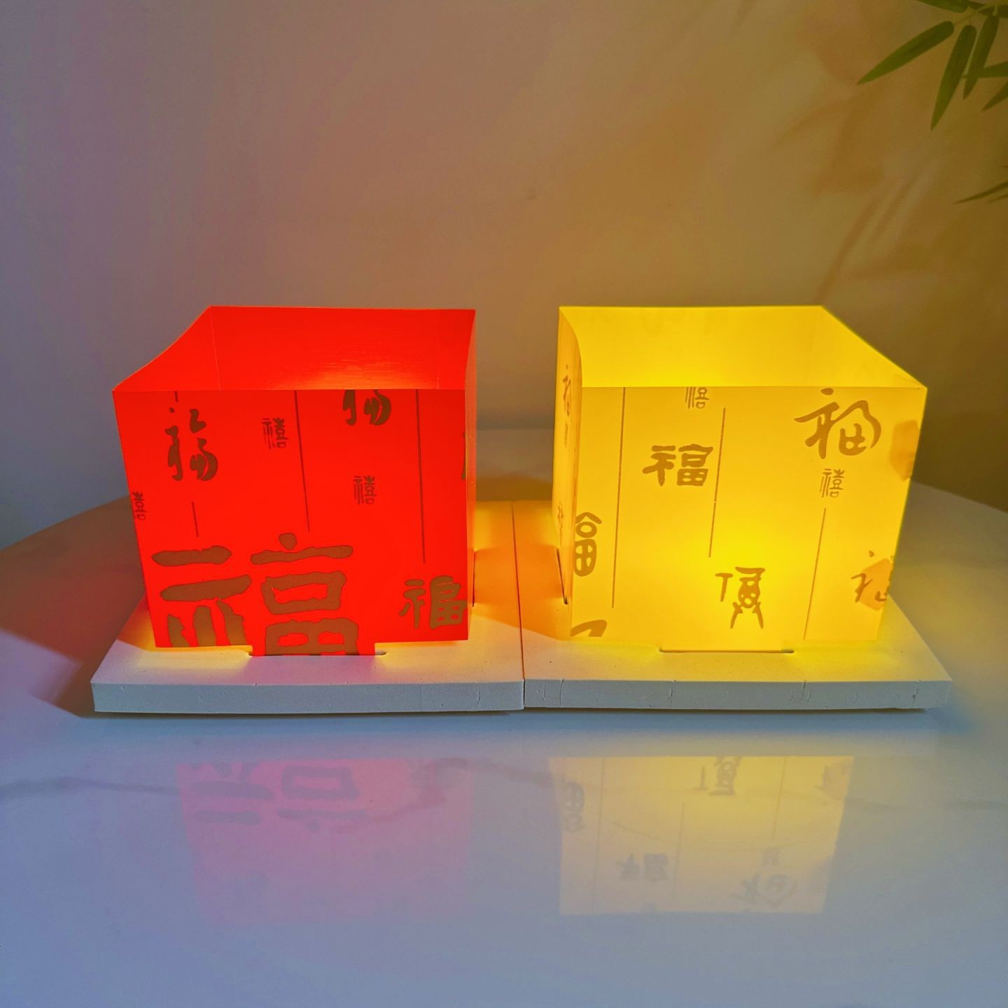 PVC方形祈福许愿水灯中秋元宵