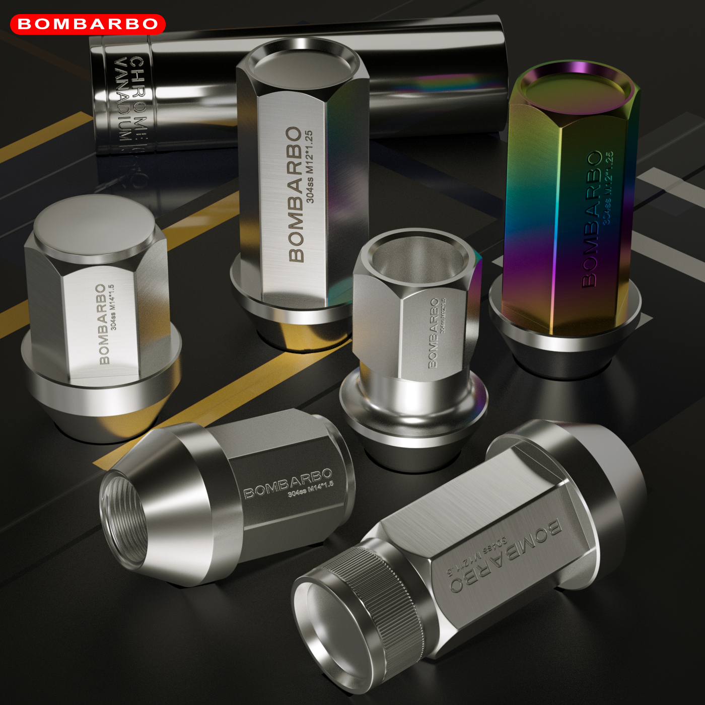 BOMBARBO轮毂螺母不生锈耐拆装