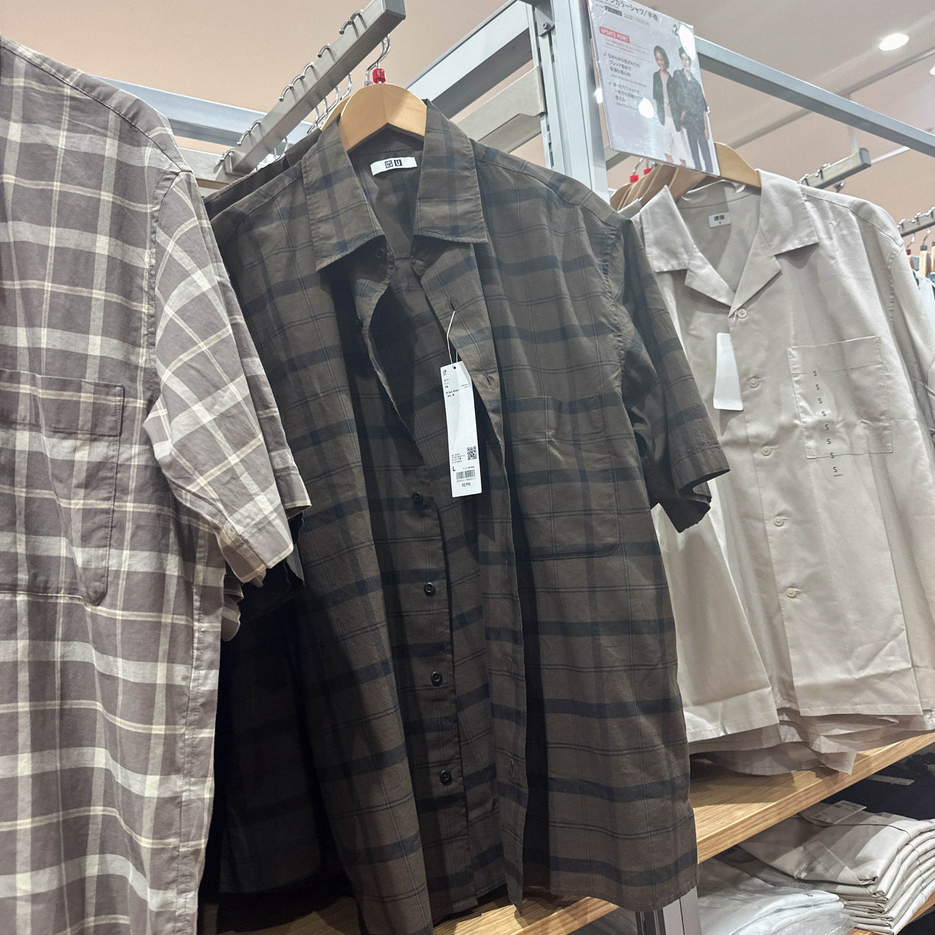 日本优衣库本土 男女兼用 夏季纯棉 轻感凉感 休闲衬衫 482498图片