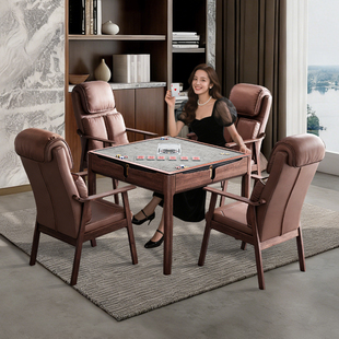 掼蛋专用桌全自动高级掼蛋发牌机实木五人斗地主扑克机牌桌一体机