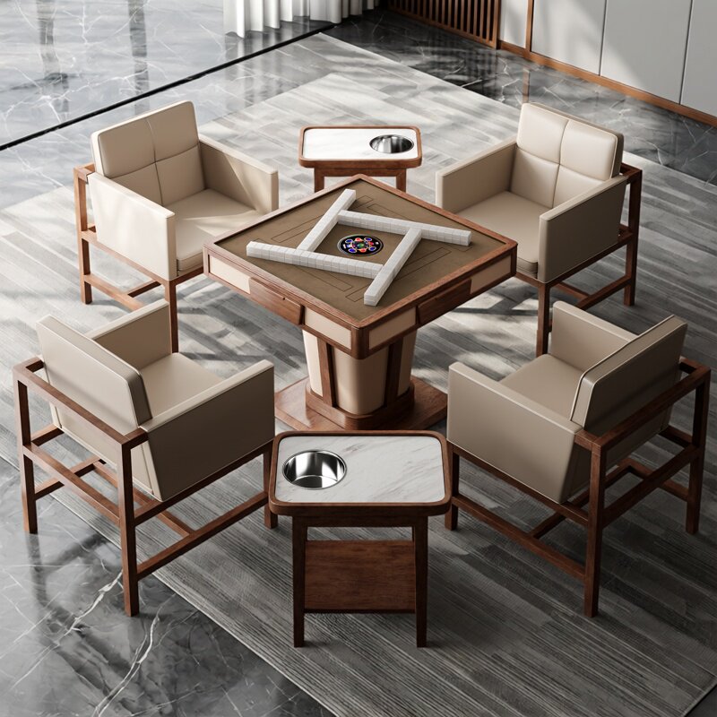 朗拓高端新中式实木麻将机家用全自动麻将桌餐桌两用一体机新款