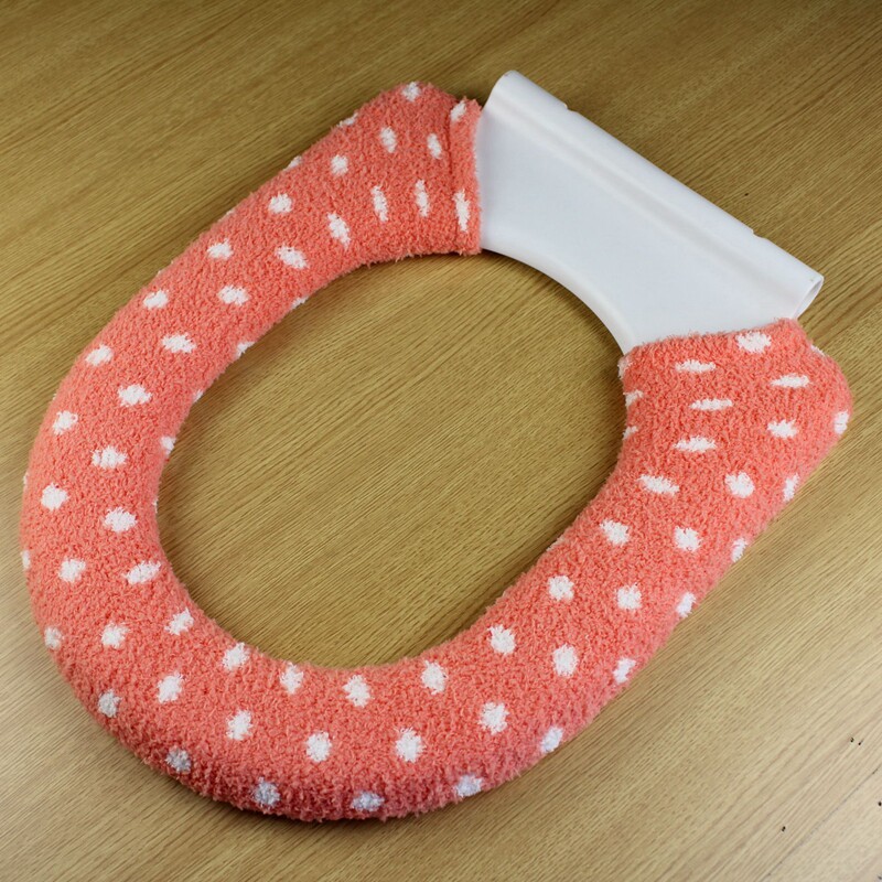 软绵绵半边绒提花小方型座便套