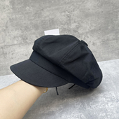 百搭显脸小休闲文艺百搭小码 小头围韩版 帆布八角帽女时尚 画家帽子
