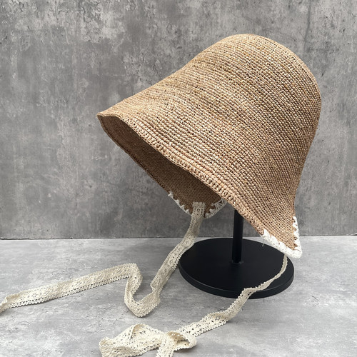 韩系波奈特渔夫草帽女夏防晒帽子