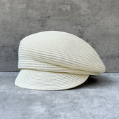 短檐增高颅顶细草编马术帽女夏季 透气防晒遮阳帽显脸小斜顶草帽子