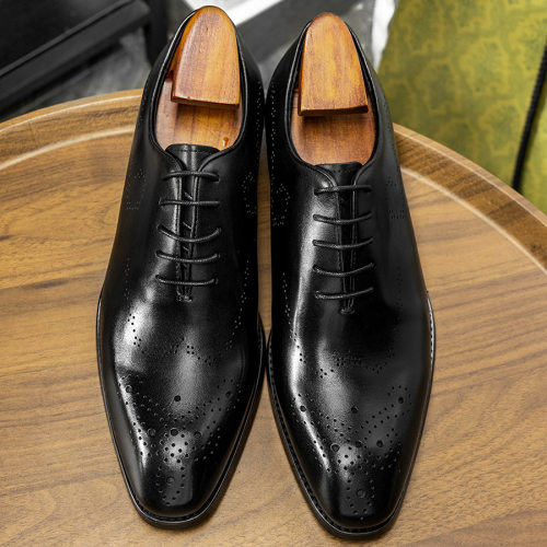 182-706 新款直供男士商务休闲皮鞋布洛克牛津鞋shoes men