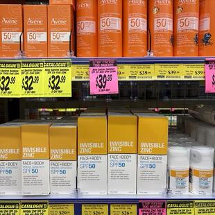 新西兰代购直邮INVISIBLE  ZINC物理防晒防晒霜SPF50防水儿童孕妇