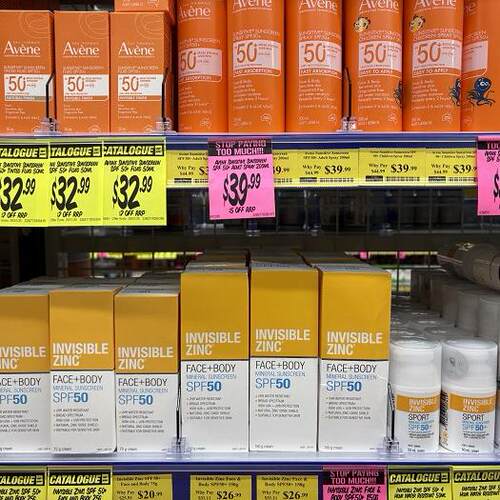 新西兰代购直邮INVISIBLE  ZINC物理防晒防晒霜SPF50防水儿童孕妇