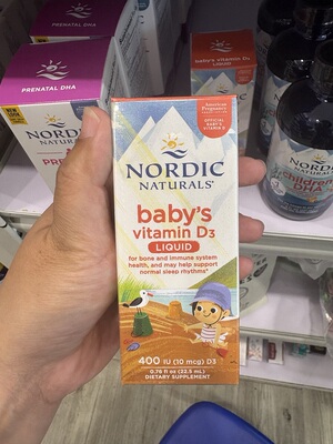 新西兰直邮 Nordic Naturals 挪威小鱼婴儿维生素D3 22.5ml