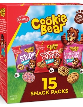新西兰直邮Griffins 迷你饼干三种口味混合装(内含15小袋)