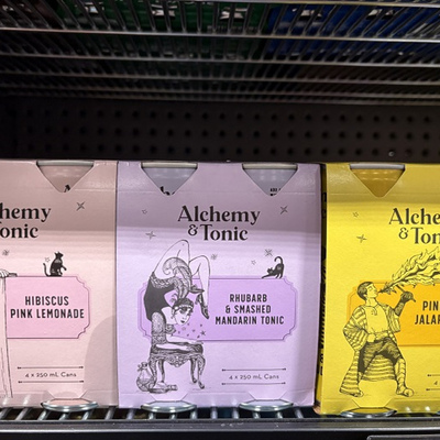 新西兰直邮Alchemy&Tonic notic水柠檬水 苏打水250ml 4只装