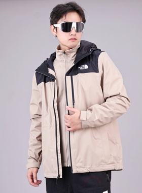 TheNorthFace北面冲锋衣男25秋冬新款防水软壳内胆三合一外套8DMK