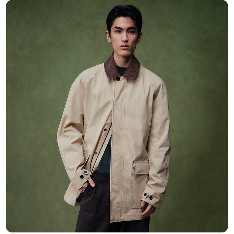 添柏岚男士防水巴恩夹克外套