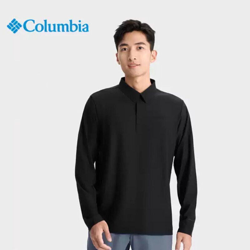Columbia哥伦比亚25秋冬新款男户外吸湿速干透气长袖POLO衫YM6502