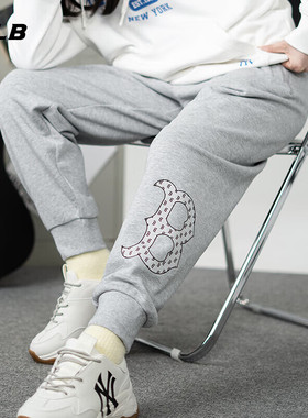 MLB束脚裤男女同款潮流时尚复古老花休闲裤运动长裤卫裤3APTM0341