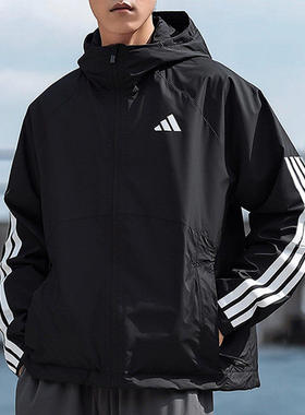 adidas阿迪达斯男运动休闲CLIMAPROOF科技梭织夹克外套锐力JM1056