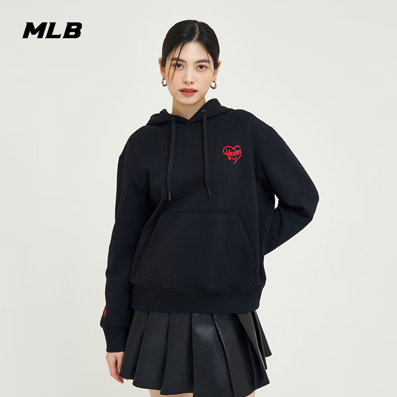 MLB卫衣男女秋冬款NY连帽套头衫