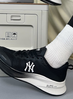 MLB男女鞋秋冬季跑步鞋运动增高撞色鞋子网面透气休闲鞋3ASHATF3N