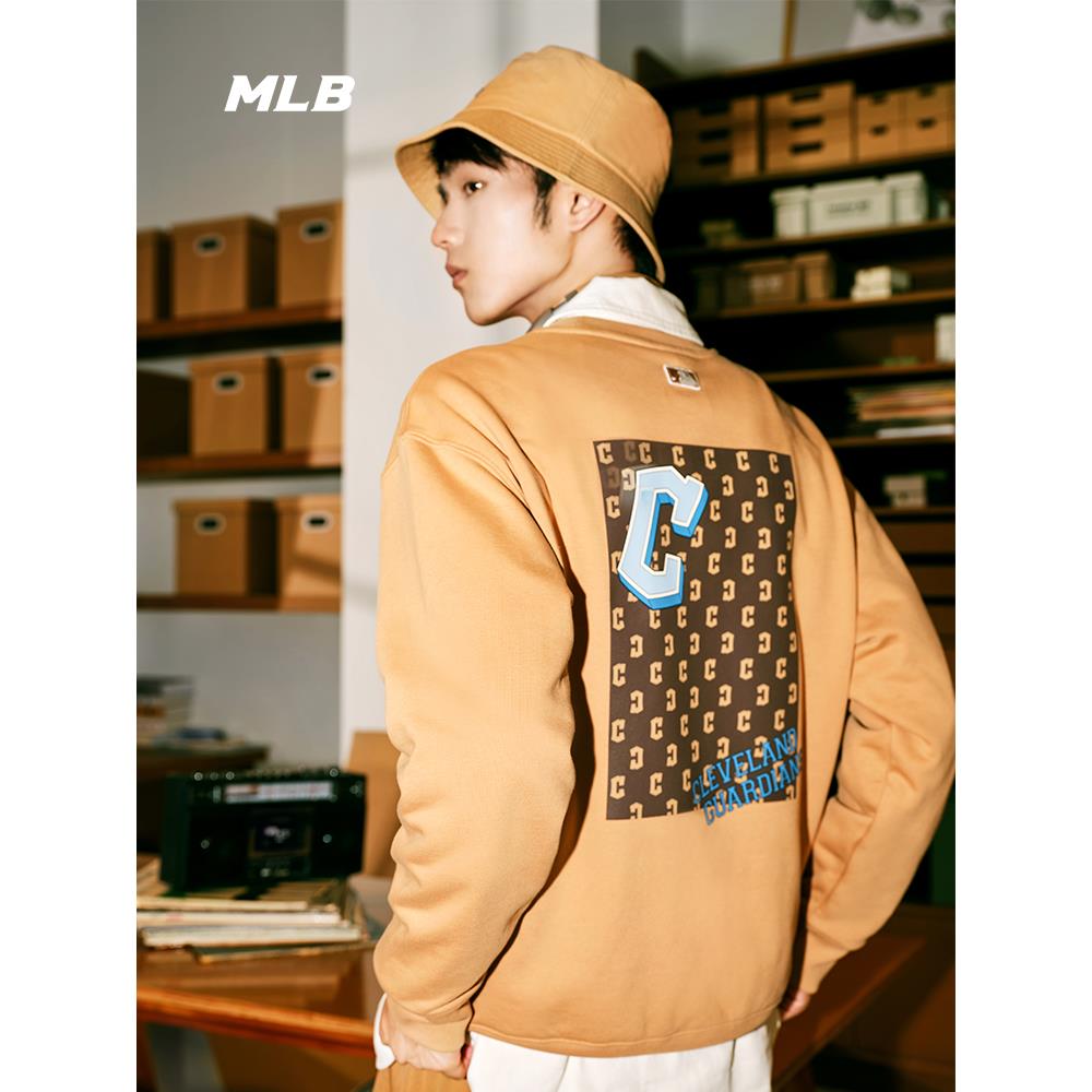 MLB情侣款老花卫衣运动休闲长袖