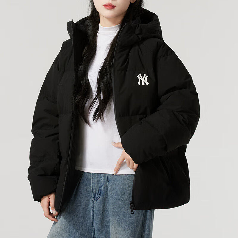 MLB羽绒服男女秋冬NY刺绣小标加厚700蓬情侣棉羽外套3ADJB1146