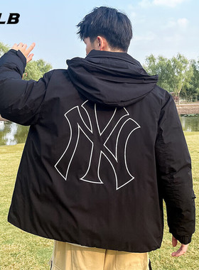MLB羽绒服男女同款秋冬季运动户外NY休闲保暖舒适外套3ADJB1126